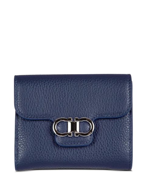 Ferragamo Gancini grained-leather wallet - Blue - zdjęcie produktu nr 1