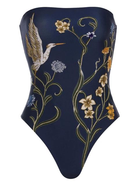 Agua By Agua Bendita bird floral one piece - Blue - zdjęcie produktu nr 1