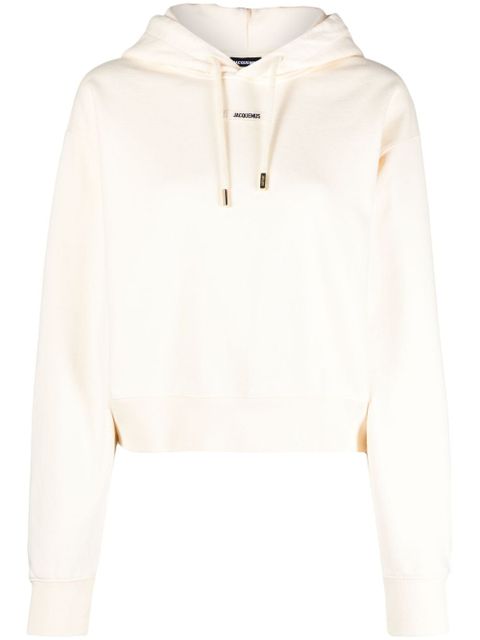 Jacquemus cropped hoodie - Neutrals - zdjęcie produktu nr 1
