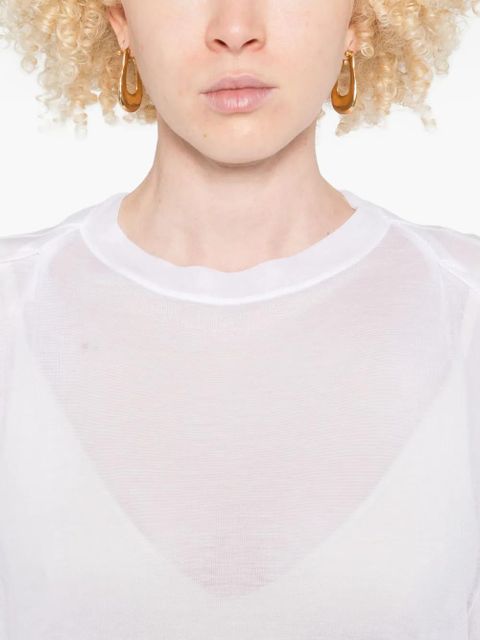 Victoria Beckham drape sleeve T-shirt - White