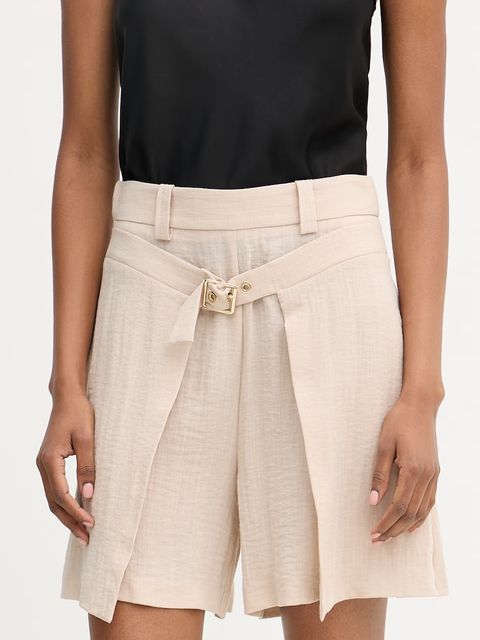 Simona Corsellini szorty eleganckie damskie z wiskozy - zdjęcie produktu nr 2