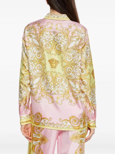 Versace long-sleeved Medusa-head shirt - Pink