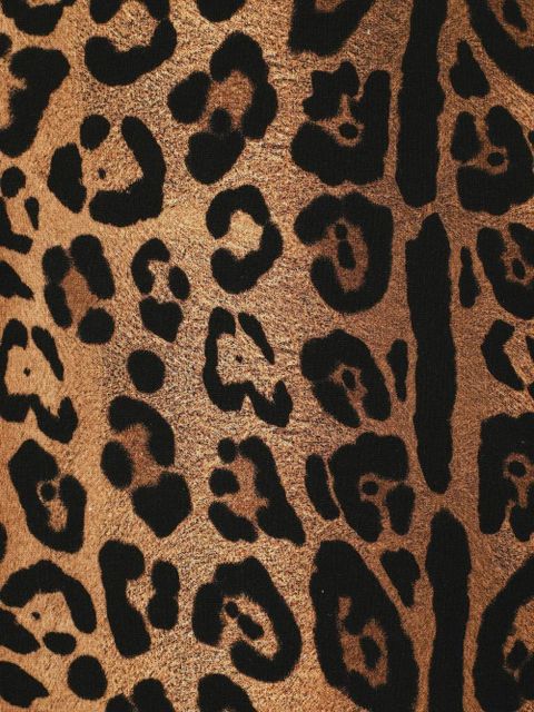 Dolce & Gabbana leopard-print crew-neck T-shirt - Brown