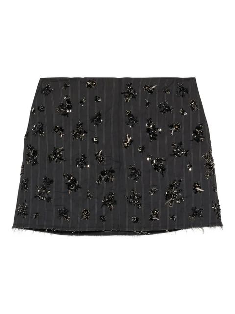 Simkhai striped embellished mini skirt - Grey - zdjęcie produktu nr 1
