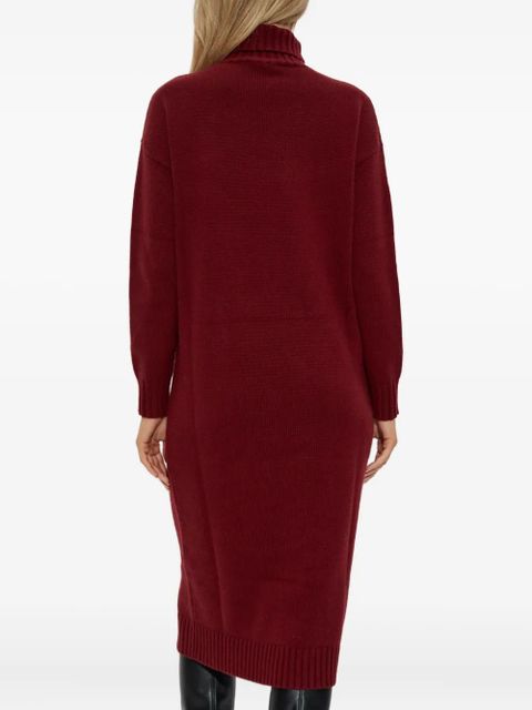 Max Mara roll-neck knitted dress - Red