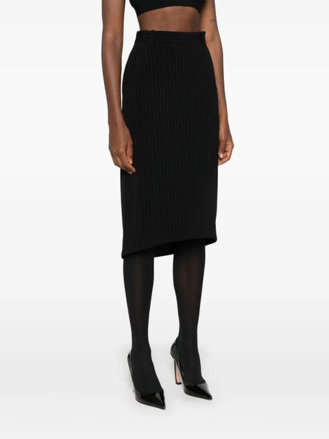Balenciaga Hourglass midi skirt - Black