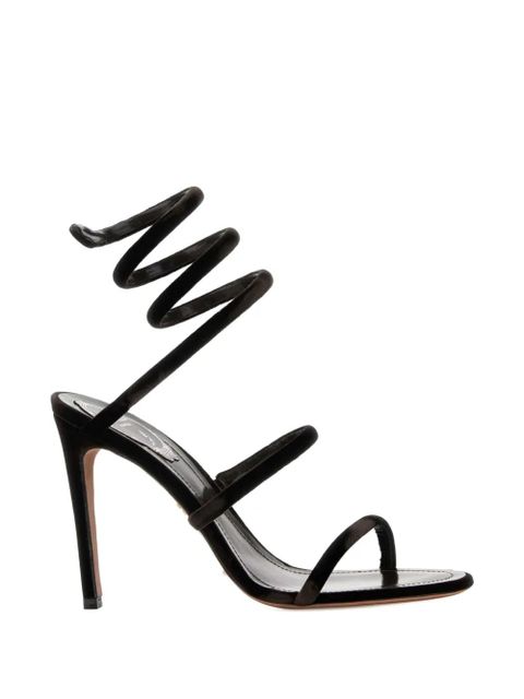 René Caovilla dark brown spiral-strap sandals - zdjęcie produktu nr 1