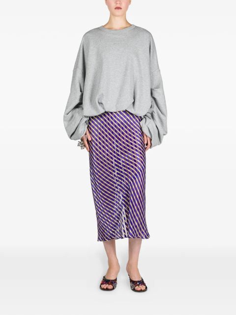DRIES VAN NOTEN draped sweatshirt - Grey