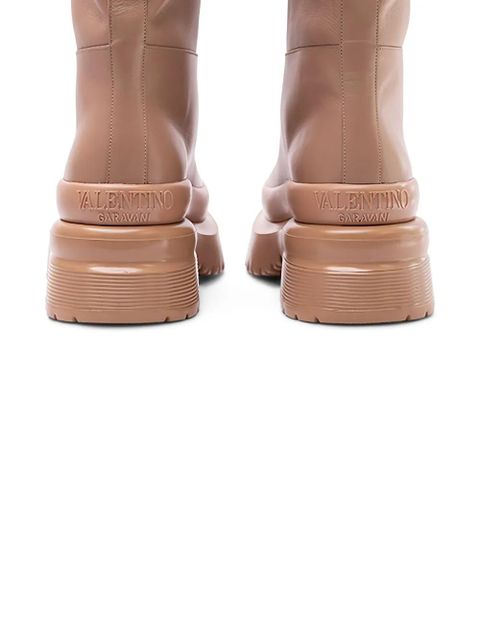 Valentino Garavani platform-sole boots - Neutrals