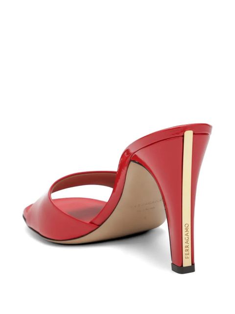 Ferragamo stripe detail sandals - Red