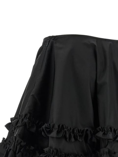 GANNI ruffled flared mini skirt - Black