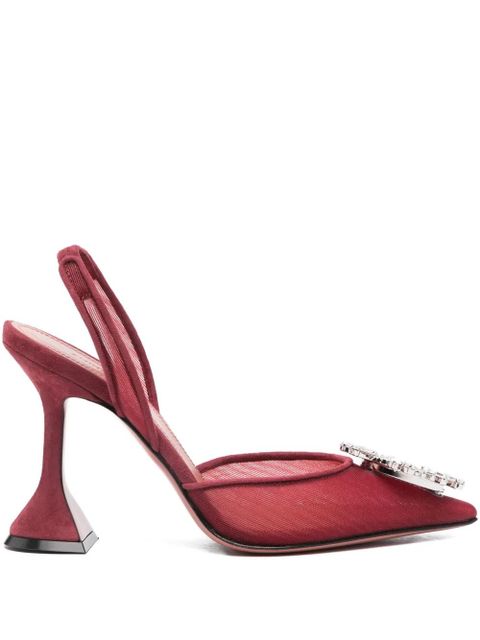 Amina Muaddi 70mm Amina heeled pumps - Red - zdjęcie produktu nr 1