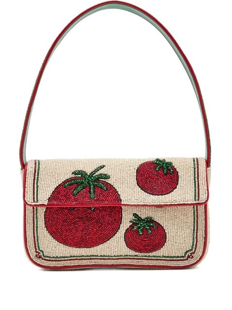 STAUD Tommy beaded-tomato shoulder bag - Neutrals - zdjęcie produktu nr 1
