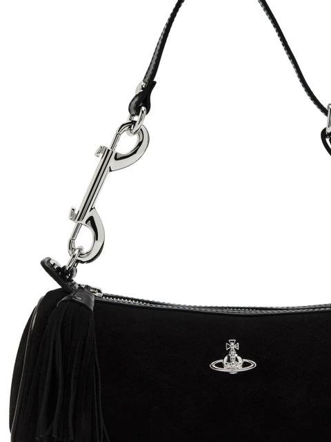 Vivienne Westwood Cindy logo-detail suede bag - Black - zdjęcie produktu nr 2