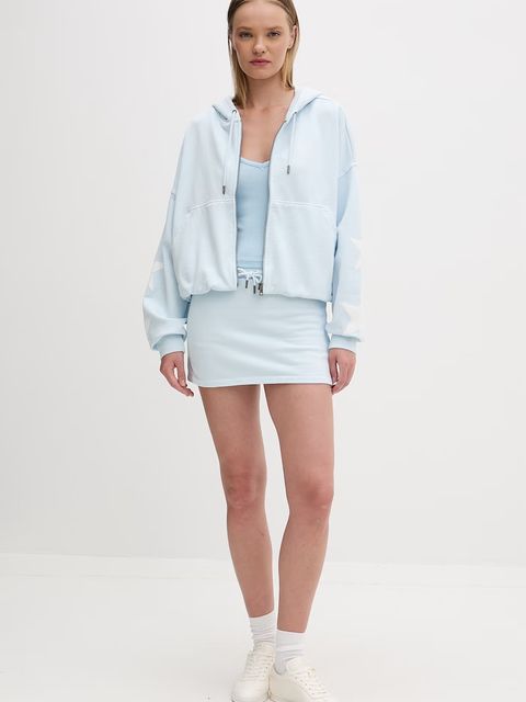 Guess Jeans bluza rozpinana z kapturem damska bawełniana - zdjęcie produktu nr 1