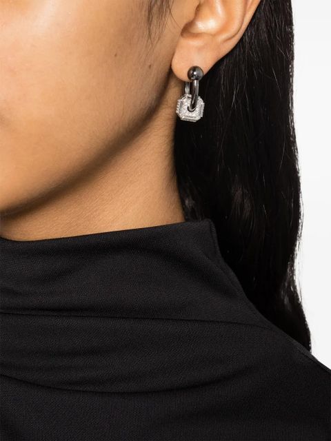 EÉRA 18kt gold mini hoop earrings - Silver - zdjęcie produktu nr 2