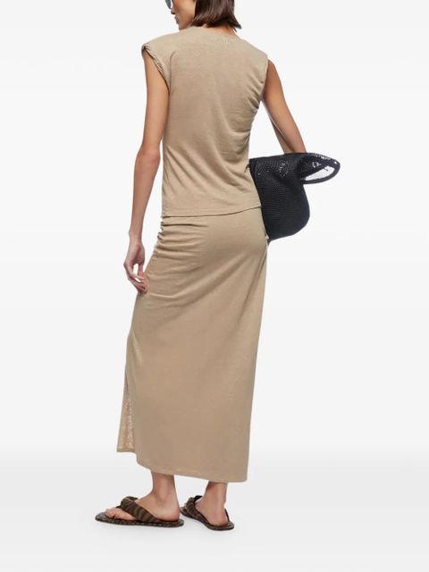 The Attico button-detail skirt - Neutrals