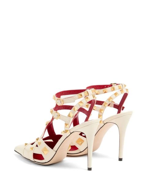 Valentino Garavani Studdy kidskin pumps 100mm - Neutrals