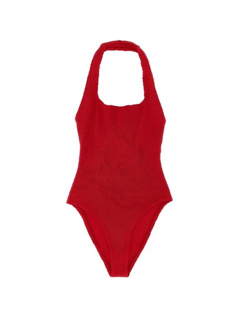 Hunza G American crinkle neckline sandy swimsuit - Red - zdjęcie produktu nr 1