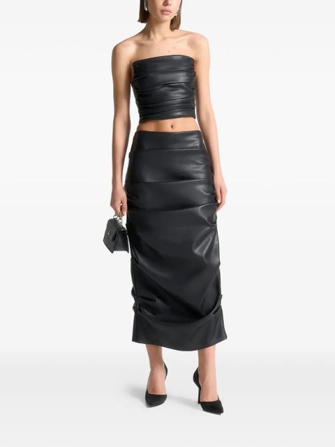 Manière De Voir pleated bandeau corset top - Black