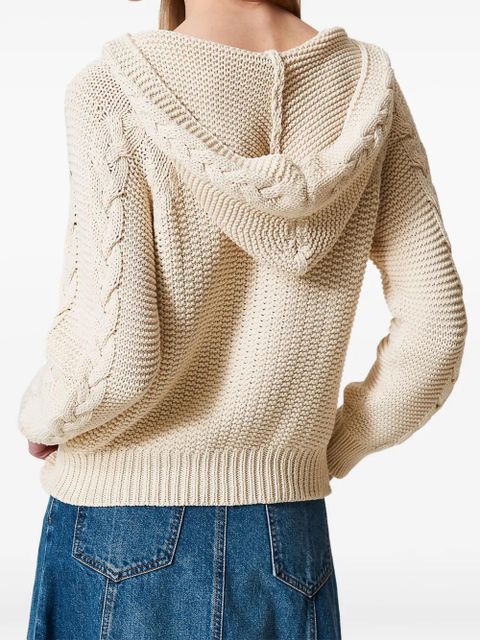 TWINSET cable-knit hoodie - Neutrals