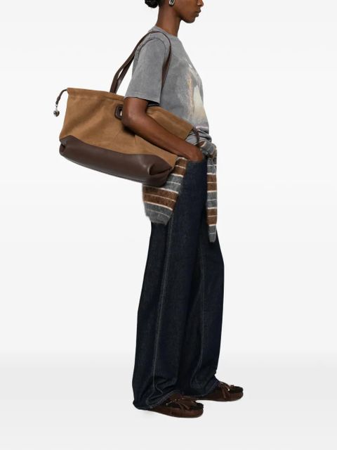 Maje heart charm shoulder bag - Brown