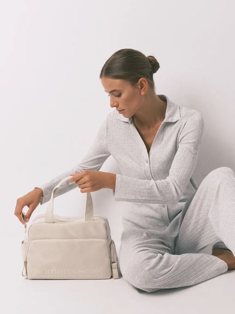 women'secret piżama damska kolor szary 4752530