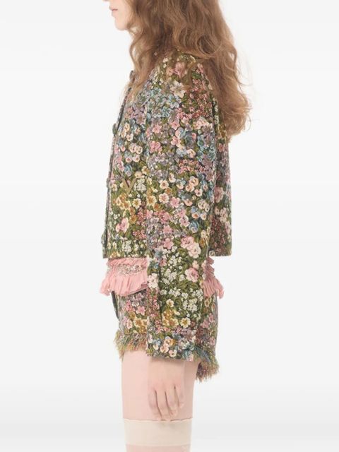 Valentino Garavani floral print jacket - Green