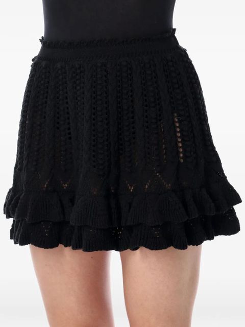 MARANT ÉTOILE Nelle cotton knit mini skirt - Black