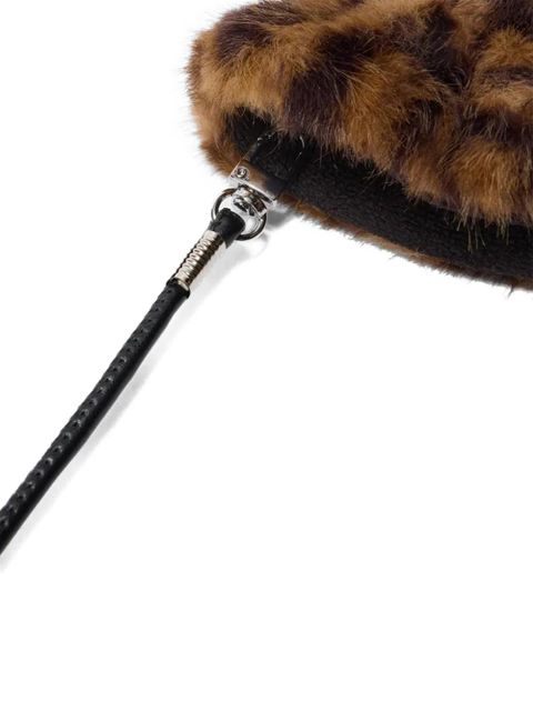 MC2 Saint Barth Muffy leopead-print mittens - Brown