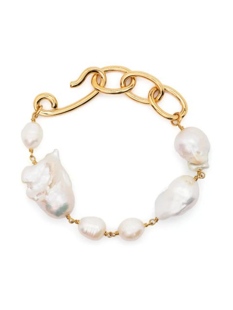 Jil Sander pearl-pendant chain bracelet - Gold - zdjęcie produktu nr 1