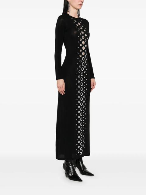 Rabanne semi-sheer maxi dress - Black