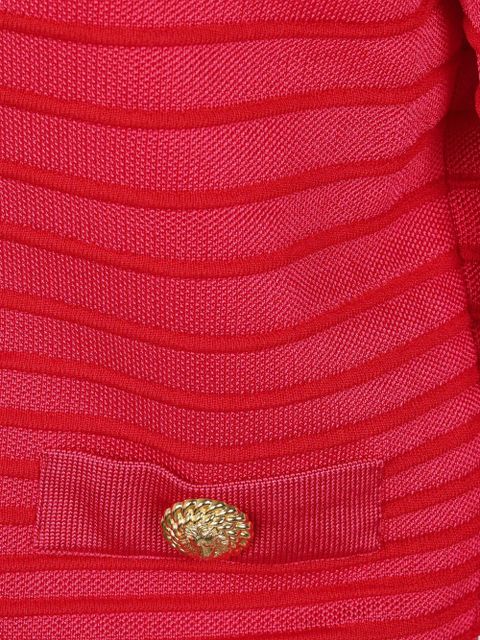 Balmain ribbed-detail cardigan - Pink - zdjęcie produktu nr 2