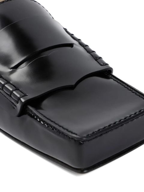 Jacquemus leather square-toe loafers - Black