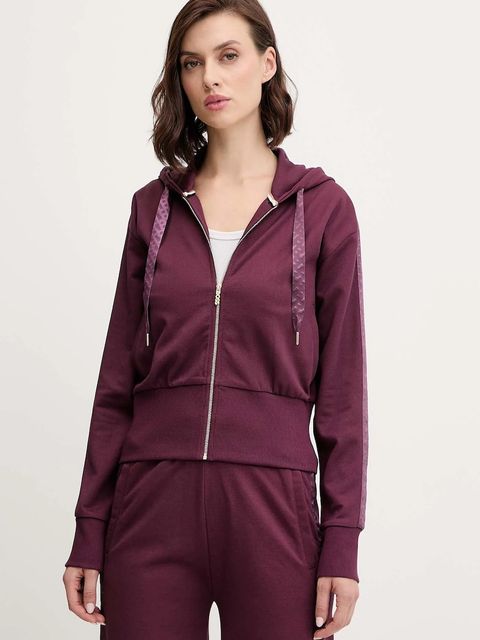 BOSS bluza lounge damska kolor różowy z kapturem gładka 50545635 - zdjęcie produktu nr 1