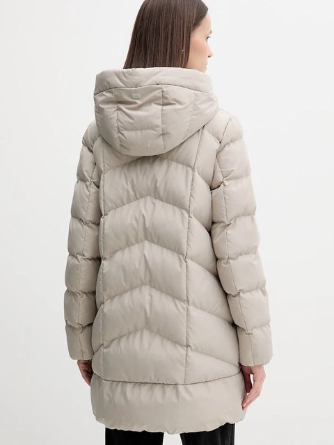 Geox kurtka ANYLLA kolor beżowy zimowa oversize W4628Q T3144