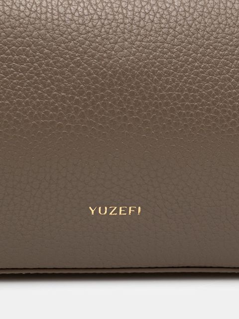 Yuzefi torebka skórzana OYSTER kolor beżowy YUZSS25-HB-OYSB-L052