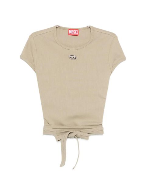 Diesel T-Bunny-Tail tie-detail T-shirt - Neutrals - zdjęcie produktu nr 1