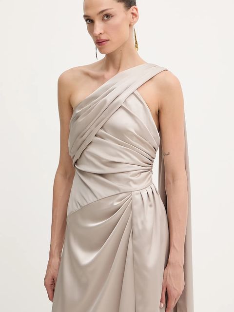 Marciano by Guess sukienka ARETHA kolor beżowy maxi dopasowana 5YGK01 7246A