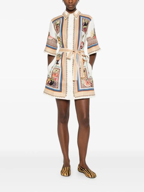 ALEMAIS fruit-print belted shirt dress - Neutrals - zdjęcie produktu nr 2