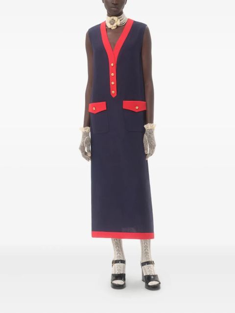 Valentino Garavani linen midi dress - Blue