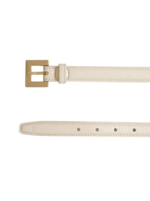 ANINE BING patent-leather belt - Neutrals