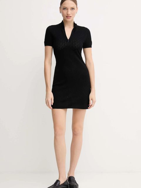 Calvin Klein Jeans sukienka kolor czarny mini dopasowana LV044D309G - zdjęcie produktu nr 2