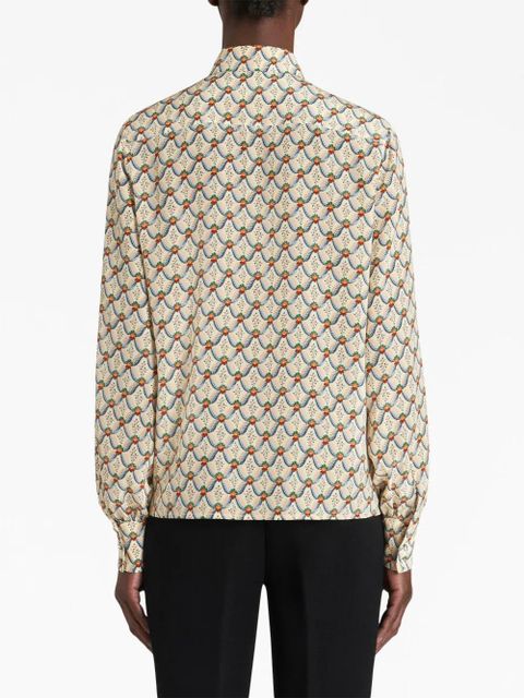 ETRO floral-print silk shirt - Neutrals