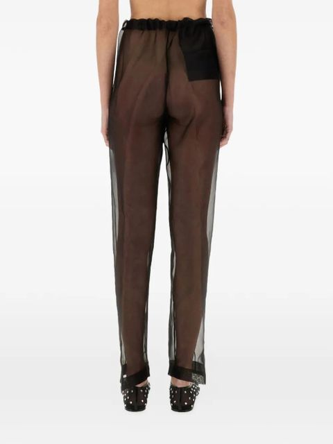 KHAITE sheer drawstring trousers - Black