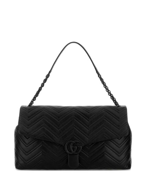 Gucci gg chevron leather shoulder bag - Black - zdjęcie produktu nr 1