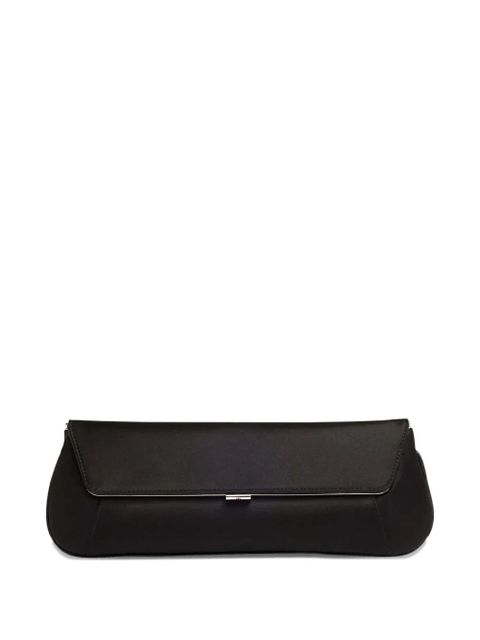 Amina Muaddi metallic-trim clutch bag - Black - zdjęcie produktu nr 1