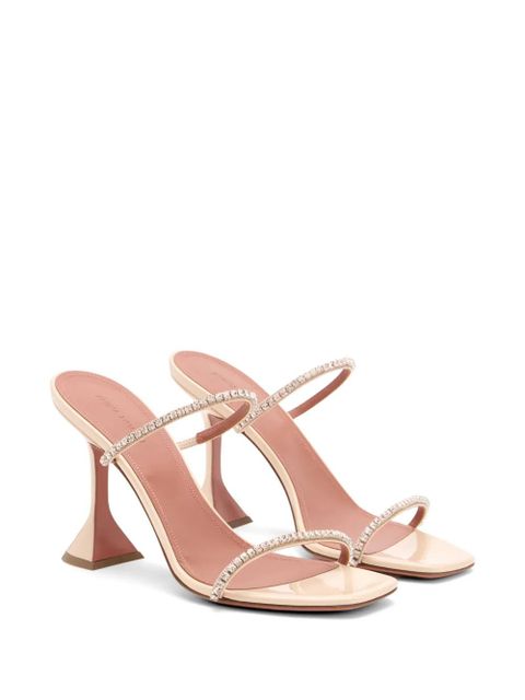 Amina Muaddi 95mm Gilda heeled sandals - Neutrals - zdjęcie produktu nr 2