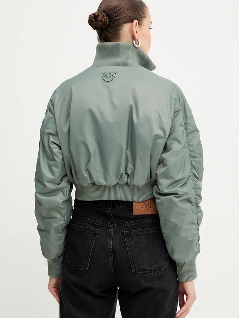 Pinko kurtka bomber kolor zielony zimowa 105339 A2OI