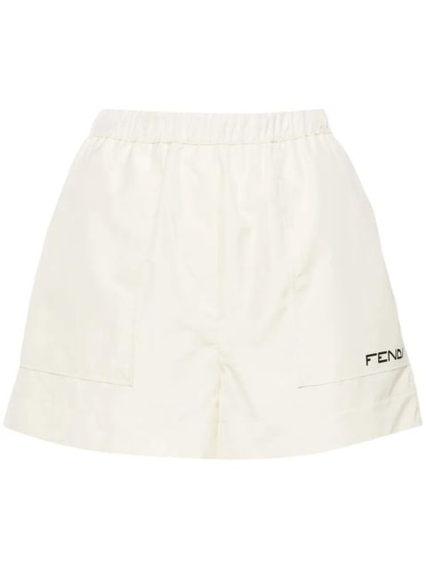 FENDI high-waist shell shorts - Neutrals - zdjęcie produktu nr 1